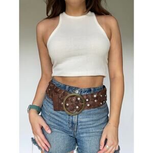 bebe | Accessories | Y2k Bebe Rhinestone Braided Leather  display picture 1